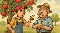 Anegdota: Młody rolnik ogląda sad sąsiada