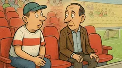 Dowcip: Na meczu piłkarskim kibic pyta...