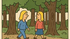 Dowcip: Przez las idą dwie blondynki