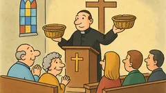 Dowcip: Ksiądz mówi do wiernych na mszy...