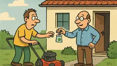 Anegdota: Kosiłem trawę i idę do sąsiada...