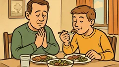 Dowcip: U mnie modlimy się przed każdym posiłkiem