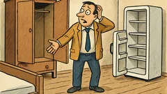 Dowcip: Wracam z pracy, otwieram szafę – pusto!