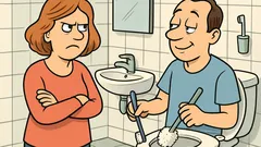 Dowcip: Żona pyta męża, jak panuje nad złością