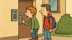 Dowcip: Dwóch chłopaków stoi przy domofonie