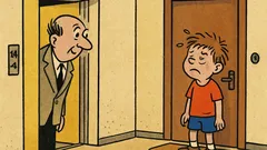 Dowcip: Jasiu biegnie na czternaste piętro...