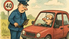 Dowcip: Policjant zatrzymuje samochód osobowy...