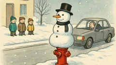 Dowcip: Spadł śnieg. Dzieci ulepiły bałwana...