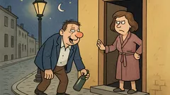 Dowcip: Piątkowa noc, wraca mąż z knajpy...