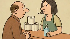 Dowcip: Poproszę papier do dupy...