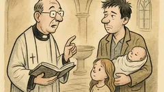 Dowcip: Czy wyrzekasz się synu szatana?