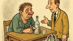 Anegdota: Widząc pijaka nad butelką wódki...