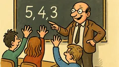 Dowcip: Wykładowca pisze na tablicy 5, 4, 3...