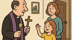 Dowcip: Do domu przyszedł ksiądz z kolędą...