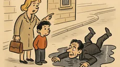 Anegdota: Widzisz, synku, tego pana w kałuży?