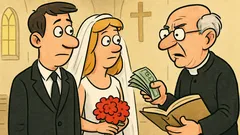 Dowcip: Narzeczony wręcza księdzu 200 złotych