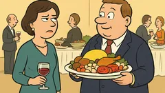 Anegdota: Na przyjęciu Kubal wraca z bufetem...