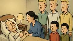 Anegdota: Małżonek na łożu śmierci pyta żonę...