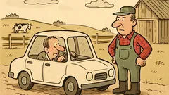 Dowcip: Wsiadam rano do samochodu na farmie…