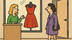 Dowcip: Kobieta w sklepie pyta o sukienkę