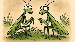 Anegdota: Rozmawiają dwie modliszki...