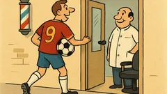 Dowcip: Wchodzi piłkarz do fryzjera...