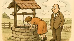 Dowcip: Turysta z żoną przy studni życzeń...