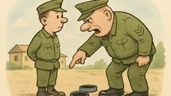 Dowcip: Szeregowy, dlaczego macie niewypastowane buty?