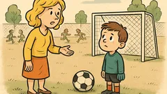 Dowcip: Blondynka podchodzi do chłopca na boisku