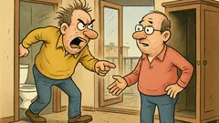 Anegdota: Do mieszkania faceta wpada sąsiad...