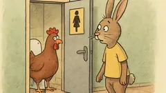 Dowcip: Królik w damskiej toalecie mówi...