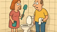 Anegdota: Żona pyta Janusza o szczotkę do WC