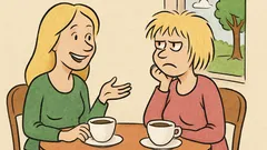 Anegdota: Siedzą dwie blondynki przy kawie...