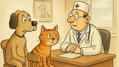 Dowcip: W pewnej górskiej wiosce kotek i piesek...