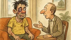 Anegdota: Wyglądasz, jakby cię pociąg przejechał...