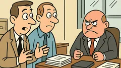 Anegdota: Rozmowa pracowników – Dyrektor jest wściekły