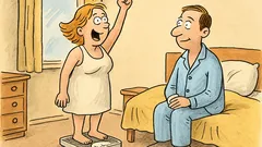 Dowcip: Żona staje na wadze i...