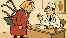 Dowcip: Przychodzi baba do lekarza z pługiem