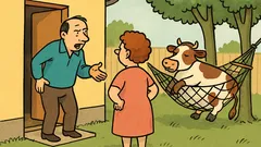 Kawał: Mąż wraca do domu i mówi do żony