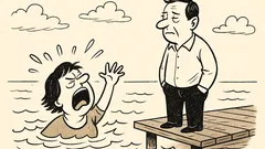 Dowcip: Dlaczego nie ratował pan żony, kiedy...