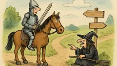 Dowcip: Jedzie rycerz na rozdroże, a tam czarownica
