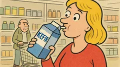 Dowcip: Dlaczego blondynka pije kefir...