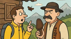 Dowcip: Baca rozmawia z turystą, mówi...