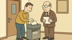 Dowcip: Dyrektor podchodzi do niszczarki i mówi…