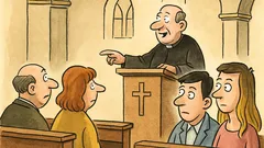 Anegdota: Koniec mszy. Ogłoszenia parafialne...