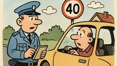 Dowcip: Policjant zatrzymuje kierowcę osobówki