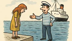 Kawał: Zdesperowana dziewczyna stoi na nadbrzeżu...