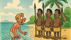 Anegdotka: Rozbitek dopływa do wyspy na Karaibach