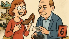 Dowcip: Mąż z żoną są na zakupach...