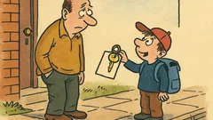 Dowcip: Jasio wraca ze szkoły, tata pyta...